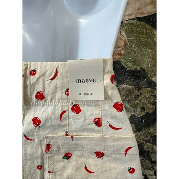 Anthropologie The Colette Cropped Wide-Leg Trousers by Maeve: Printed Linen Edit - Picture 9 of 10